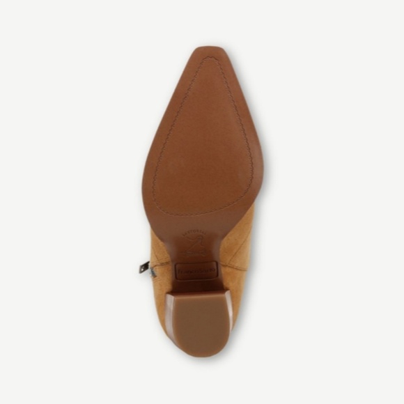 Franco Sarto Jaxon Mid Calf Boot In Warm Camel Brown Suede - Picture 9 of 9